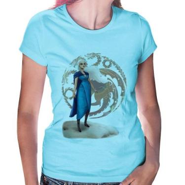 Imagem de Baby Look Daenerys Targaryen Art - Foca na Moda, Azul bebê, M