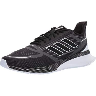 Imagem de adidas Tênis de corrida masculino Nova, Preto/Preto/Branco, 13