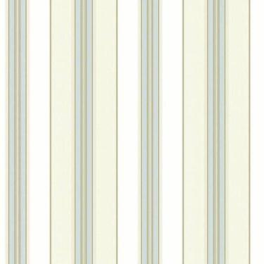 Imagem de Papel De Parede Waverly Stripes Lovers Lane Bege-azul Wa7779 - Rolo 10m X 0,52m