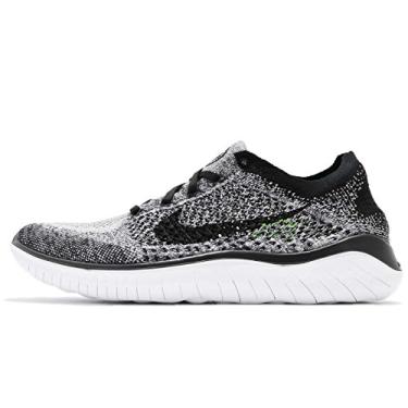 Imagem de NIKE Men's Free RN Flyknit 2018 Running Shoes (10.5, Black/White/Black)