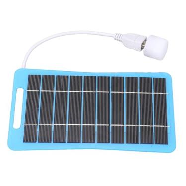 Imagem de Painel Solar Com Alça de Luz, Estação de Energia Azul 5V 5W, Carregador Solar Portátil para Telefones, Acampamento Ao Ar Livre, Caminhadas, Mochilão