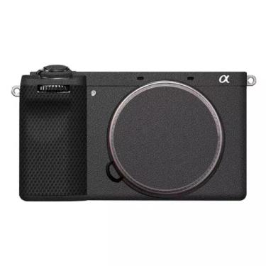 Imagem de Adesivo de corpo de câmera Alpha 6700 película protetora de vinil decalques acessórios para Sony A6700 (couro preto)
