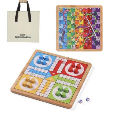 Imagem de Jogo de tabuleiro Crobyi Ludo & Snakes & Ladders 2 em 1 para crianças 