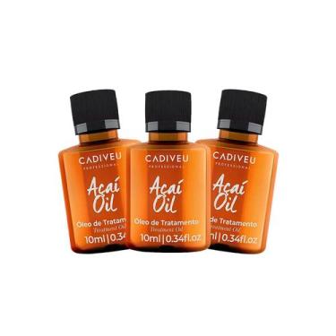 Imagem de Kit 3 Cadiveu Açaí Oil Óleo Capilar de Tratamento 10ml - Cadiveu Profe