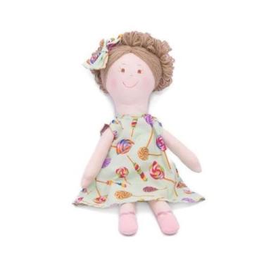 Imagem de Vestido Infantil para Bebê de 6 Meses + Boneca de Pano + Laço de Cabel