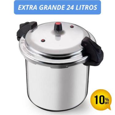 Imagem de Panela de Pressão com Fechamento Externo 24 Litros Alumínio Grande Coz