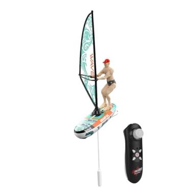 Imagem de Barcos de controle remoto de brinquedos para água, barco de controle remoto | Barcos RC para adultos,Com luzes LED, 2,4 GHz navegando para aventuras ao ar livre, pesca por lago divertido no quintal