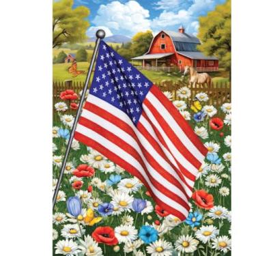 Imagem de Briarwood Lane Bandeira American Flower Field House