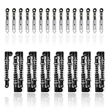 Imagem de 30 peças Technic Shock ABSORBERS 6,5L/9,5L TECHNIC Light Shock ABSORBERS compatíveis com peças Lego MOC, peça de bloco de construção peça suspensão mola carro caminhão chassi (preto e cinza)