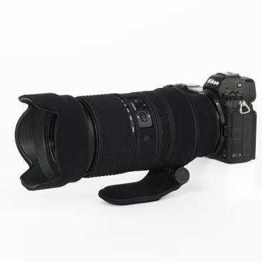 Imagem de CHASING BIRDS Revestimento de lente impermeável camuflado para TAMRON 50-400 mm F4.5-6.3 DI III VC VXD A067 capa protetora de lente à prova de chuva (preto clássico, E-Mount)