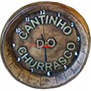 Imagem de Relógio De Parede Grande Rústico Cantinho Do Churrasco