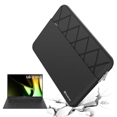 Imagem de Smatree Capa para laptop de 17 polegadas para LG gram 17, capa protetora para laptop LG com bolso para acessórios, zíper YKK, design patenteado à prova de choque (E612)
