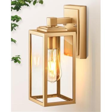 Imagem de VIANIS Luminárias De Parede Douradas Para Áreas Externas, Luminárias À Prova D'Água Para Varanda Externa, Luminárias Antiferrugem Para Varanda Externa, Luminária Externa Para Casa, Garagem, Porta,
