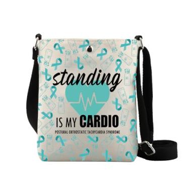Imagem de XYANFA Bolsa tiracolo POTS Syndrome Standing Is My Cardio Postural Tachycardia Gifts ysautonomia Crossbody Bag Potsie gift, Cb em pé