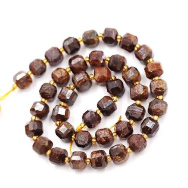 Imagem de Malahill Contas de pedra facetada natural por atacado para fabricação de joias vendidas por saco, 5 fios dentro do cubo bronzite 8 mm