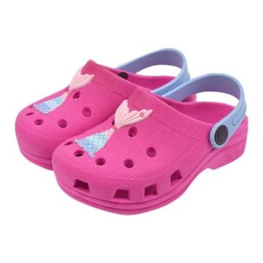 Imagem de Babuche Infantil Rosa Pink Cauda de Sereia - Dulupé Calçados, 27/28