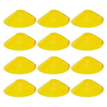 Imagem de 12x Chapéu Chines Cone 19cm Mini Treino Esporte Funcional AMARELO - 36