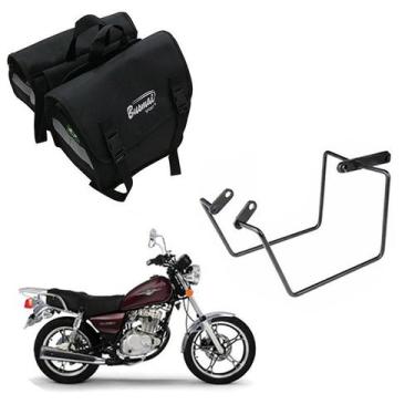 Imagem de Alforge Universal + Afastador Suzuki Intruder 125 - JA Alforges