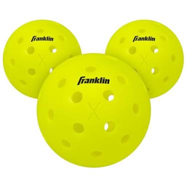Imagem de Franklin Sports Bolas X-40 Pickleballs – Outdoor – Pacote com 3 – Aprovado pela USAPA – Óptica, Amarelo Óptico
