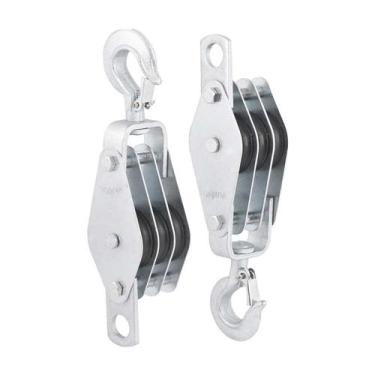 Imagem de Moitão/cadernal 60mm com 3 roldanas vonder