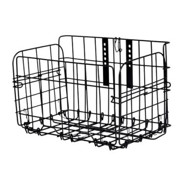 Imagem de oshhni Cesta frontal dobrável para bicicleta, capacidade de carga de 30 kg, multiuso para bicicletas de passageiros, acessórios, cesto de carga para serviço