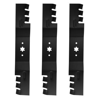 Imagem de ILONPA Lâmina de cortador de grama dentada para cadete filhote RZT S54 742-0677 742-0677B 942-0677 942-0677-X Toro 112-0931 490-110-M117 137.2 cm Deck