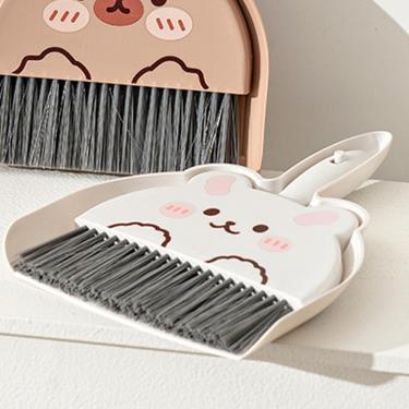 Imagem de Vassoura de Mão Pequena Com Combinação de Lixo PP Mini Portátil Portátil Broom de Mão e Lixo Conjunto para Mesa (Coelho)