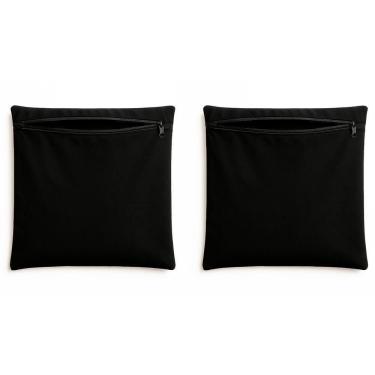 Imagem de Kit 2 Capa De Almofada 42cm Decorativa Suede Sofá Poltrona Preto