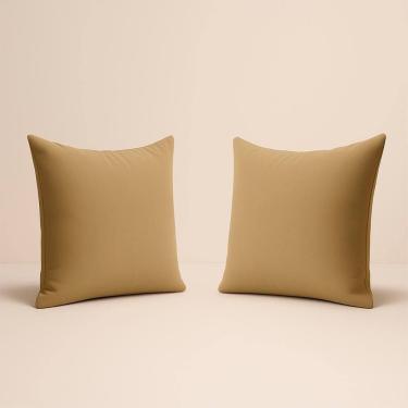 Imagem de Kit 2 Almofada 42cm Decorativa Suede Fofinha Sofá E Cadeira Capuccino