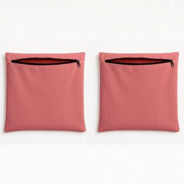 Imagem de Kit 2 Capa De Almofada 42cm Decorativa Suede Sofá Poltrona Rosa