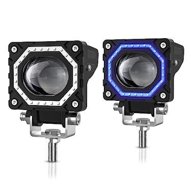 Imagem de CIADAZ 2 peças de luzes auxiliares para motocicletas LED Spot Driving Light Bars 120W 3000K/6000K/8000K 12000LM LED Lamps para motocicleta ATV Truck Off-Road Vehicle à prova d'água