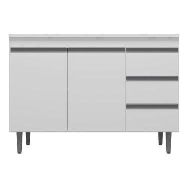 Imagem de Gabinete Andreia S/tampo 100cm 2pt 3gvts - branco - AJL, Branco