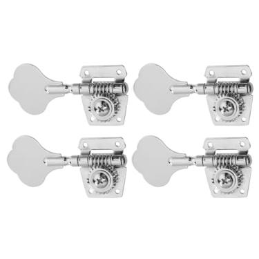 Imagem de DIAO79NI Conjunto de afinadores de baixo vintage 4L de engrenagem aberta para afinação de cabeça de máquina, mão esquerda para substituição de baixo Jazz Precision P, cromado