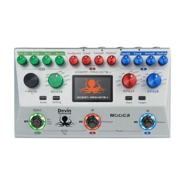 Imagem de MOOER Pedal Ocean Machine Ii Premium Dual Delay, Reverb E Looper, Ambiente Profissional Para Vários Instrumentos, Guitarra, Baixo Teclados