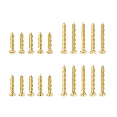 Imagem de Banworks Conjunto de parafusos de montagem de quadro de captador Humbucker para guitarra imperial, kit de parafusos de montagem para Gibson Les Paul SG 10 peças longas + 10 parafusos curtos JT/SYQLS