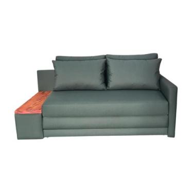 Imagem de Sofá Cama Casal com Tampo Lateral Esquerdo Tecido Impermeável Acquablo