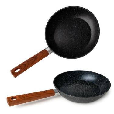 Imagem de Panela Frigideira Sem Tampa Indução Gás Vitrocerâmico Elétricos Antiad