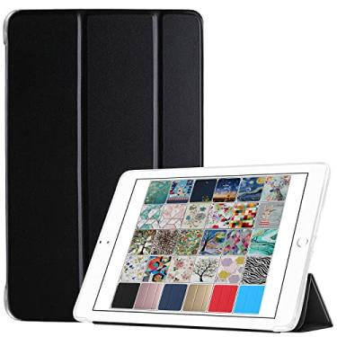 Imagem de DuraSafe Cases Para iPad 9,7 polegadas 5 / 6 [iPad 5ª 6ª geração] A1893 A1954 A1822 A1823 Smart Três Dobras Leve Silicone Transparente Capa Frontal e Traseira - Carvão