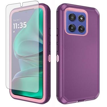 Imagem de Asuwish Capa de celular para Motorola Moto G Stylus 5G 2025 com protetor de tela de vidro temperado, híbrida, resistente, à prova de choque, rígida, à prova de quedas, acessórios resistentes de corpo