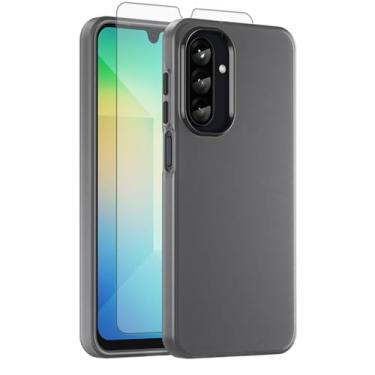 Imagem de Asuwish Capa de telefone para Samsung Galaxy A26 5G, compatível com Magsafe Magnetic, protetor de tela de vidro temperado, traseira fosca translúcida à prova de choque, capa fina A 26 26A LTE mulheres