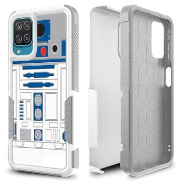 Imagem de Candykisscase Para Samsung Galaxy A12, R2D2 Astromech Droid Robot padrão de absorção de choque PC rígido e capa protetora de camada dupla híbrida de silicone interno para Samsung Galaxy A12 4G/5G