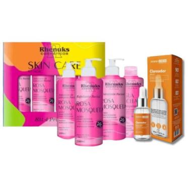 Imagem de Kit Skincare Rosa Mosqueta Ultra Hidratante Rhenuks, Sérum Clareador D