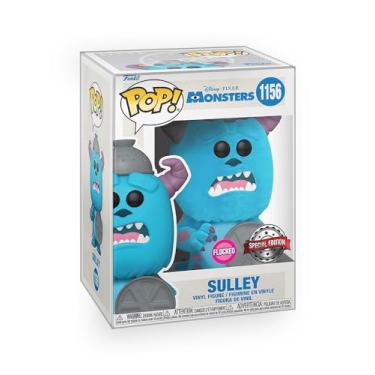 Imagem de Epic Collectibles Pop Monsters Inc - Sulley with Lid (Flocked Variant) Exclusive Vinyl Figure Included with Box Protector Compatible for Funko