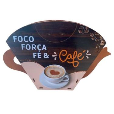 Imagem de Porta Filtro de Papel para Coador de Café Decorativo - Fé e Café - Vih