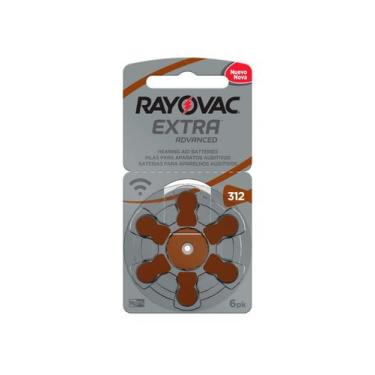 Imagem de Bateria Auditiva Tamanho 312 Com 6 312aux-6xebra - RAYOVAC