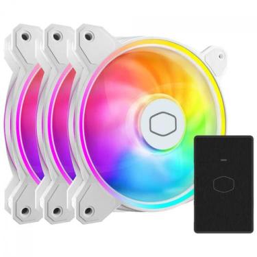 Imagem de Kit Fan Com 3 Unidades Cooler Master MasterFan MF120 Halo2 ARGB 120mm 