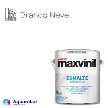 Imagem de Esmalte Base Água Maxvinil Brilhante, BRANCO NEVE, 3,6L