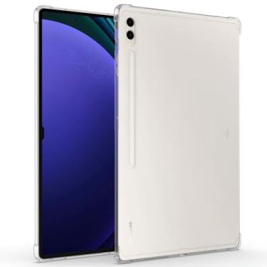 Imagem de Callyue Capa para Samsung Galaxy Tab S10 Ultra/S9 Ultra/S8 Ultra 14,6 polegadas 2024/2023/2022, capa protetora de canto lateral de TPU macio e leve, transparente