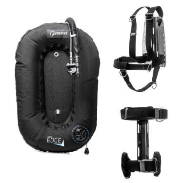 Imagem de Kit Colete Asa 30 Libras Completo Fun Dive Mergulho Técnico, Preto