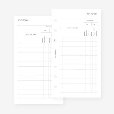 Imagem de MAY PAPER CO. Refil de agenda pessoal The Inbox Planner para Filofax Personal, agendas de 6 anéis tamanho LV mm, 9 x 16,75 cm